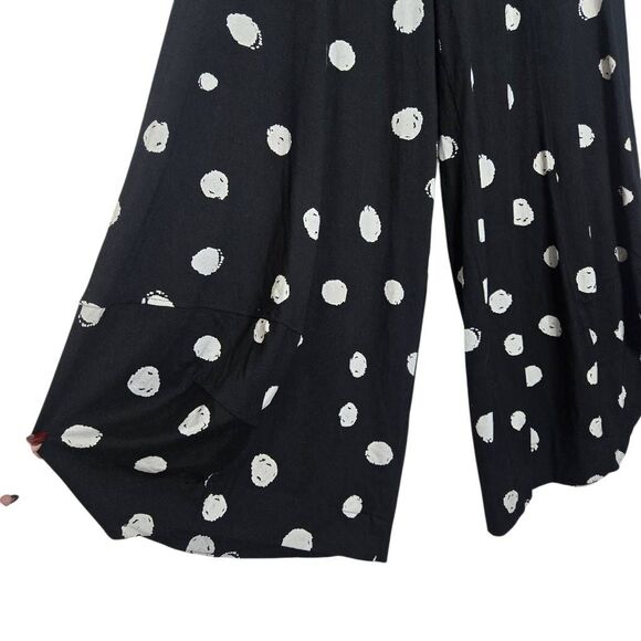 Alembika Punto Pants Size 4 Lagenlook Polka Dots Black White - Picture 2 of 4